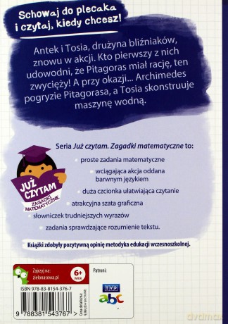 Puzzle Pitagorasa. Już czytam zagadki matematyczne - Marcin Kozioł [KSIĄŻKA]