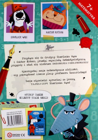 Sherlock Wąs na tropie. Dodawania i odejmowania - Jonny Marx [KSIĄŻKA]