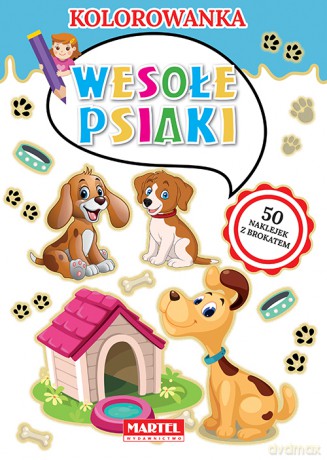 Wesołe psiaki. Kolorowanka - Katarzyna Ratajszczak, Adam Gdula [KSIĄŻKA]