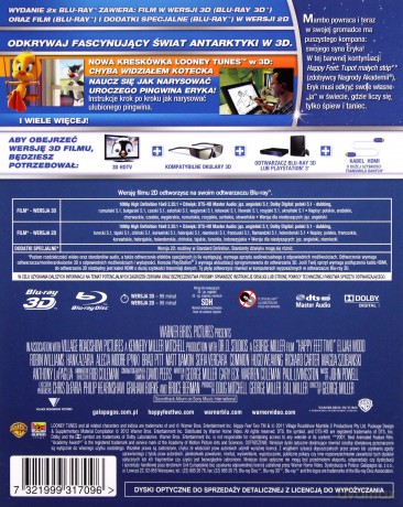 Happy Feet: Tupot małych stóp 2 3D [Blu-Ray 3D]+[Blu-Ray]