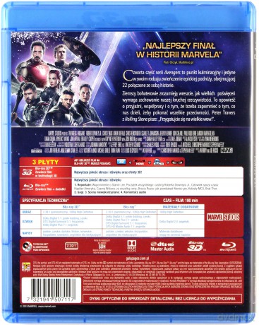Avengers: Koniec gry [Blu-Ray 3D]+[2xBlu-Ray]