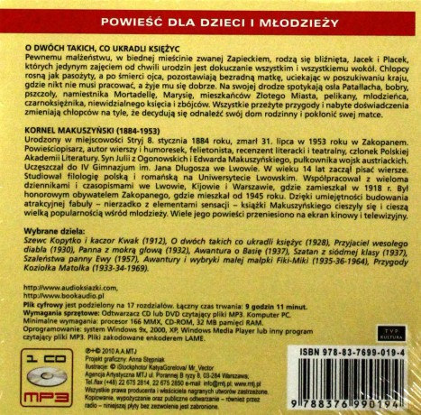O dwóch takich co ukradli księżyc - Kornel Makuszyński [AUDIOBOOK] [CD]
