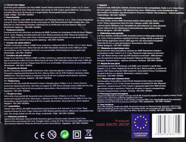 Strzyżarka dla zwierząt Adler AD 2823
