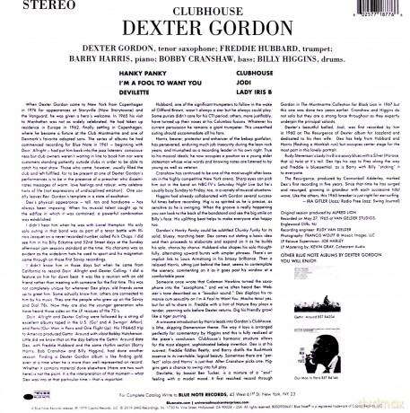 Dexter Gordon: Clubhouse / Tone Poet [Winyl]
