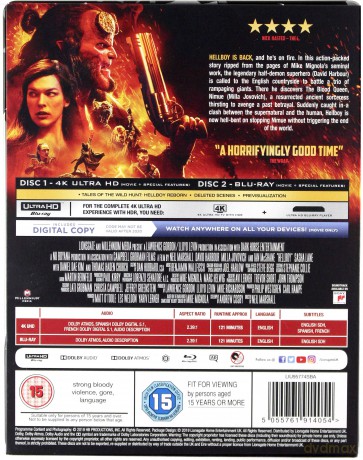 Hellboy (steelbook) [Blu-Ray 4K]+[Blu-Ray]
