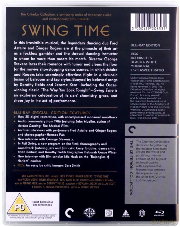 Swing Time (1936) (Criterion Collection) (Lekkoduch) [Blu-Ray]