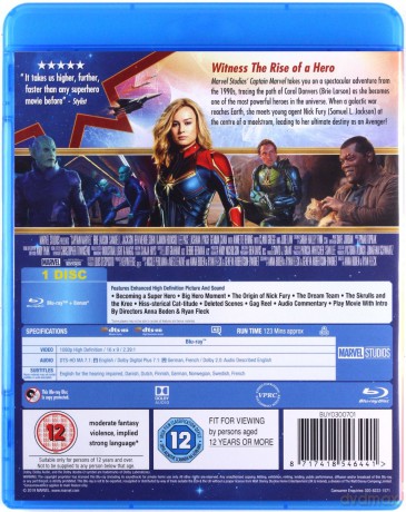 Captain Marvel (Kapitan Marvel) [Blu-Ray]