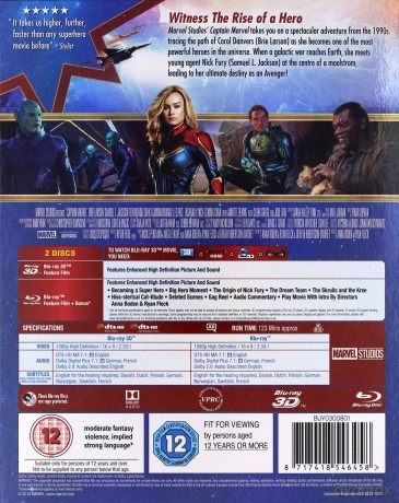 Captain Marvel (Kapitan Marvel) [Blu-Ray 3D]+[Blu-Ray]