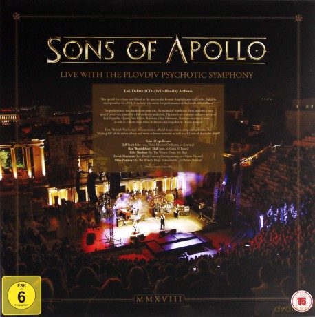 Sons Of Apollo: Live With The Plovdiv Psychotic Symphony [3CD]+[Blu-Ray]+[DVD]