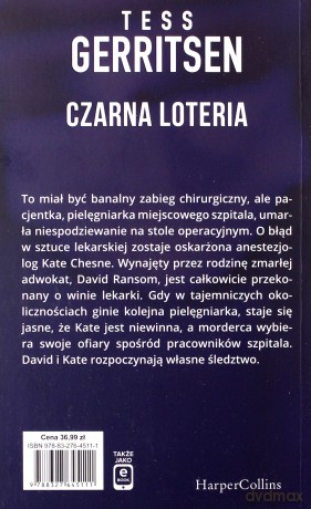 Czarna loteria - Tess Gerritsen [KSIĄŻKA]