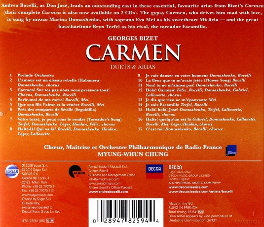 Andrea Bocelli: Bizet: Carmen Duets & Arias (PL) [CD]