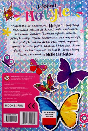 Motyle plus naklejki z brokatem [KSIĄŻKA]