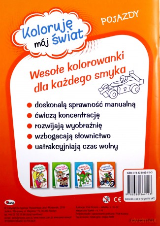 Pojazdy. Koloruję mój świat - Piotr Kozea, Małgorzata Szałek [KSIĄŻKA]