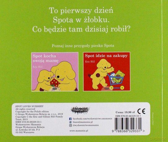 Spot idzie do żłobka - Eric Hill [KSIĄŻKA]