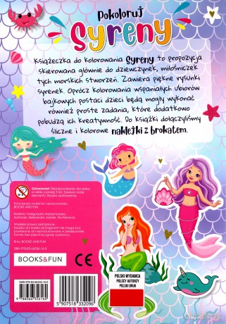 Syreny plus naklejki z brokatem [KSIĄŻKA]