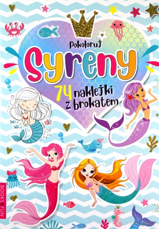 Syreny plus naklejki z brokatem [KSIĄŻKA]