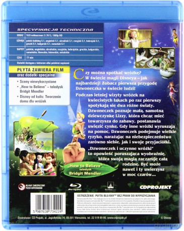 Dzwoneczek i uczynne wróżki (Tinker Bell and the Great Fairy Rescue) (Disney) [Blu-Ray]