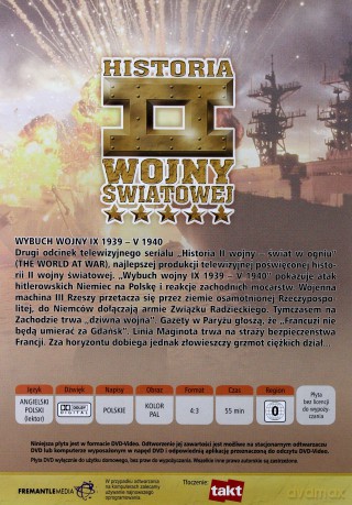 Historia II Wojny Światowej 02: Wybuch wojny IX 1939 - V 1940 [DVD]