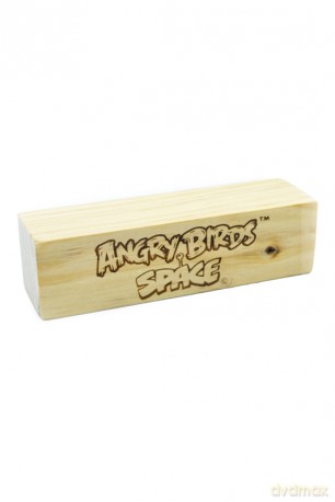 Angry Birds - Drewniany klocek z logo AB Space (60 szt) [KLOCKI]