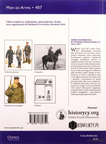 Armia niemiecka w I wojnie światowej (2) 1915-1917 - Nigel Thomas [KSIĄŻKA]