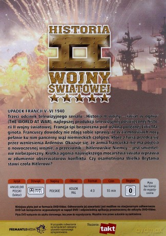 Historia II Wojny Światowej 03: Upadek Francji V-VI 1940 [DVD]
