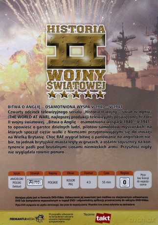 Historia II Wojny Światowej 04:Bitwa o Anglię - Osamotniona wyspa V1940-V1941  [DVD]