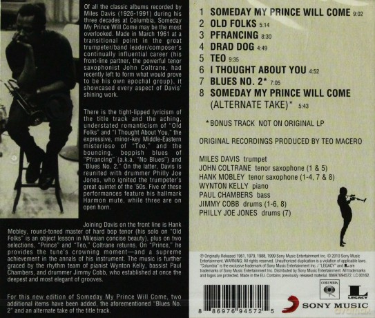 Miles Davis: Someday My Prince Will Come [CD]