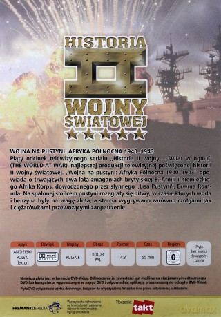 Historia II Wojny Światowej 05: Wojna na pustyni: Afryka Północna 1940-1943  [DVD]