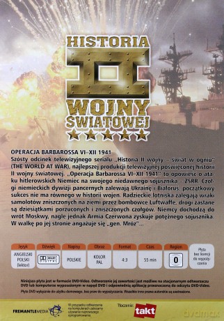 Historia II Wojny Światowej 06: Operacja Barbarossa VI - XII 1941  [DVD]