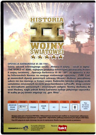 Historia II Wojny Światowej 06: Operacja Barbarossa VI - XII 1941  [DVD]
