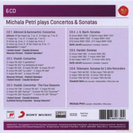Michala Petri: Michala Petri plays Concertos and Sonatas for Recorder [6CD]