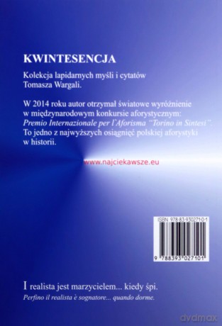 Kwintesencja. Aforyzmy - Tomasz Wargala [KSIĄŻKA]