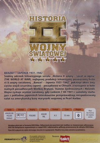 Historia II Wojny Światowej 07: Banzai! - Japonia 1931-1942 [DVD]