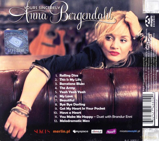 Anna Bergendahl: Yours Sincerely (PL) [CD]