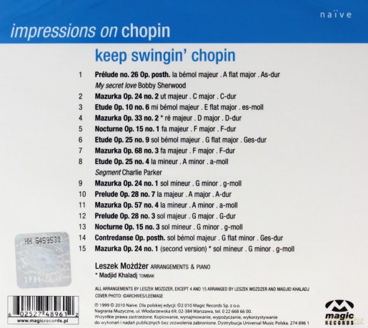 Leszek Możdżer: Impressions On Chopin (digipack) [CD]