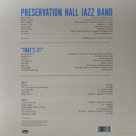 Preservation Hall Jazz Band: That's It [Winyl]