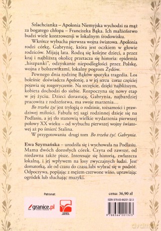 Bo trzeba żyć. Apolonia - Ewa Szymańska [KSIĄŻKA]