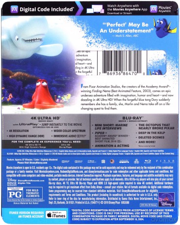 Finding Dory (Gdzie jest Dory?) (Disney) [Blu-Ray 4K]+[Blu-Ray]