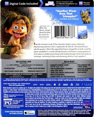 The Good Dinosaur (Dobry Dinozaur) (Disney) [Blu-Ray 4K]+[Blu-Ray]