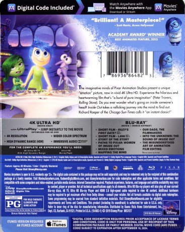 Inside Out (W głowie się nie mieści) (Disney) [Blu-Ray 4K]+[Blu-Ray]