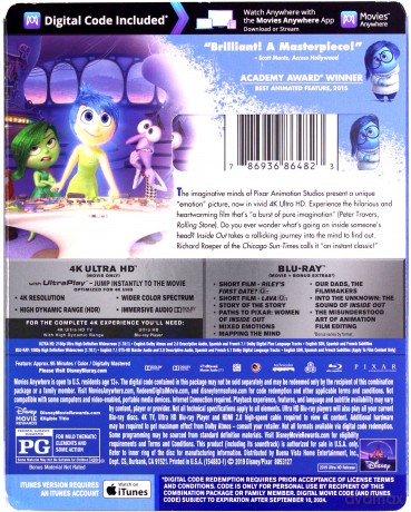 Inside Out (W głowie się nie mieści) (Disney) [Blu-Ray 4K]+[Blu-Ray]