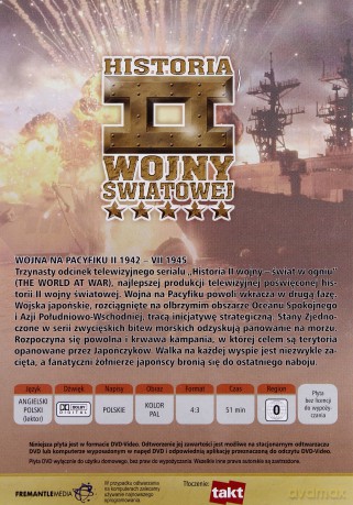 Historia II Wojny Światowej 13: Wojna na Pacyfiku II 1942-VII 1945  [DVD]