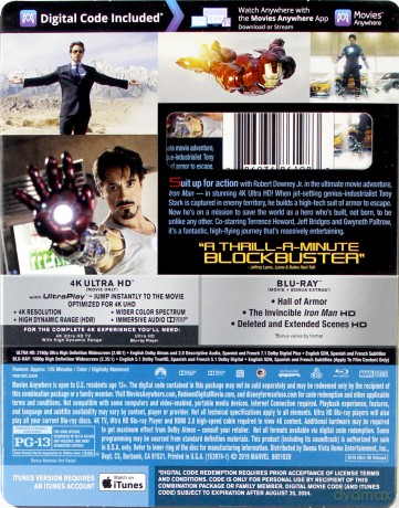 Iron Man [Blu-Ray 4K]+[Blu-Ray]