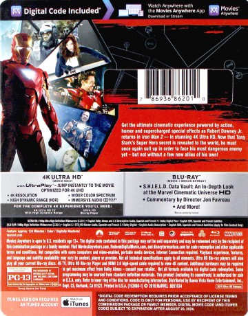 Iron Man 2 [Blu-Ray 4K]+[Blu-Ray]