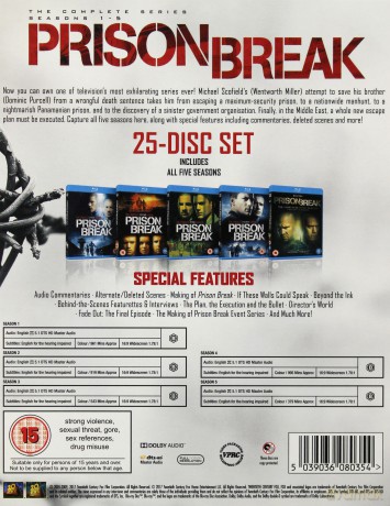 Prison Break Season 1-5 (Skazany na śmierć) [BOX] [25xBlu-Ray]
