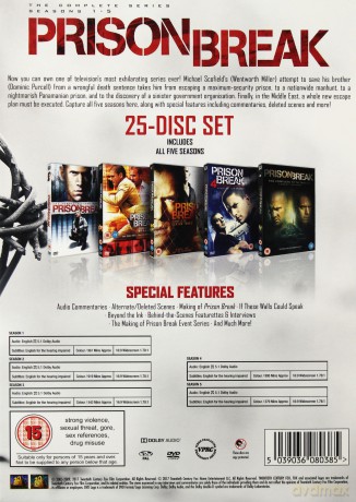 Prison Break Season 1-5 (Skazany na śmierć) [BOX] [25DVD]