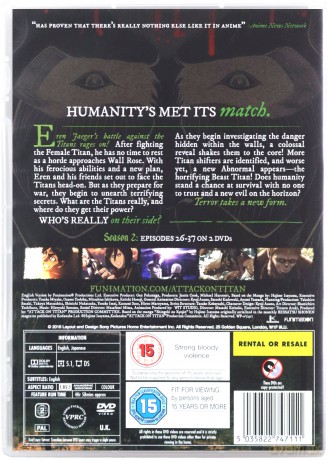 Attack On Titan Season 2 (Funimation) [2DVD]