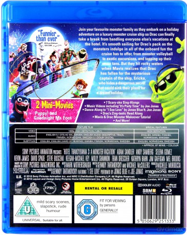 Hotel Transylvania 3 (Transylwania) [Blu-Ray]