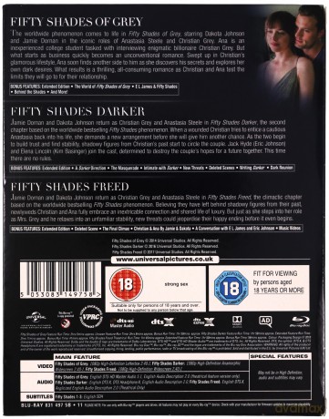 Fifty Shades Freed 3-Movie Boxset (Pięćdziesiąt Twary Greya) [3xBlu-Ray]