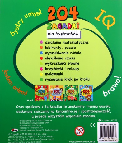 204 zagadki dla bystrzaków - Jolanta Czarnecka [KSIĄŻKA]